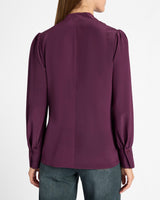 FRANCIS Tie Neck Blouse in Silk Crepe de Chine