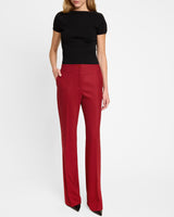 BETH Mid-Rise Flared Pant in Wool Stretch