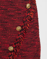 LONI Tweed Dress with Decorative Trim Detail
