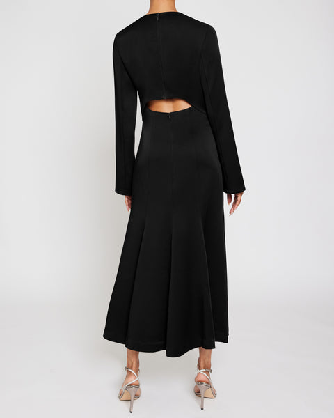 CHARLIZE Long Sleeve Fit & Flare Midi Dress – Santorelli