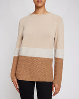 DORA Color Block Sweater in Cashmere Blend
