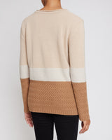 DORA Color Block Sweater in Cashmere Blend