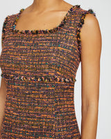 FAYE A-line Sleeveless Sheath Dress in Modern Tweed