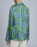 LIZ Long Sleeve Button Down Shirt in Abstract Print