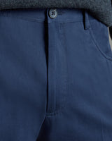 Navy Cotton & Cashmere Pant, Made in Italy