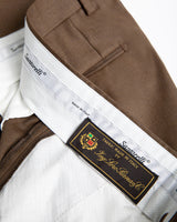 Tobacco, Flat Front Trouser, Loro Piana Wool Fabric, Made in Italy