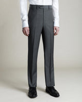 Grey Super 100's Wool Natural Stretch Pant, Made in Italy