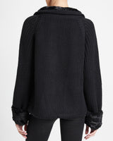 ANNA Reversible Cable Knit Cardigan