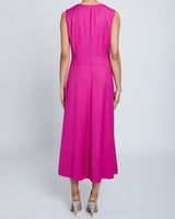 BELLE Sleeveless Midi Dress with Front Seam Detail