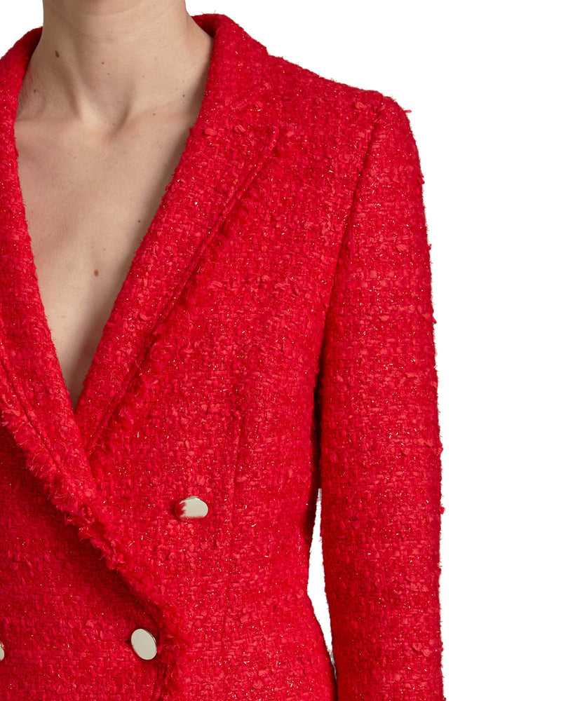 ALAIA Double Breasted Tweed Jacket