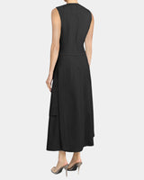 MADDY Sleeveless Multi-Panel Asymmetric Dress in Stretch Cotton.