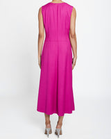 BELLE Sleeveless Midi Dress with Front Seam Detail