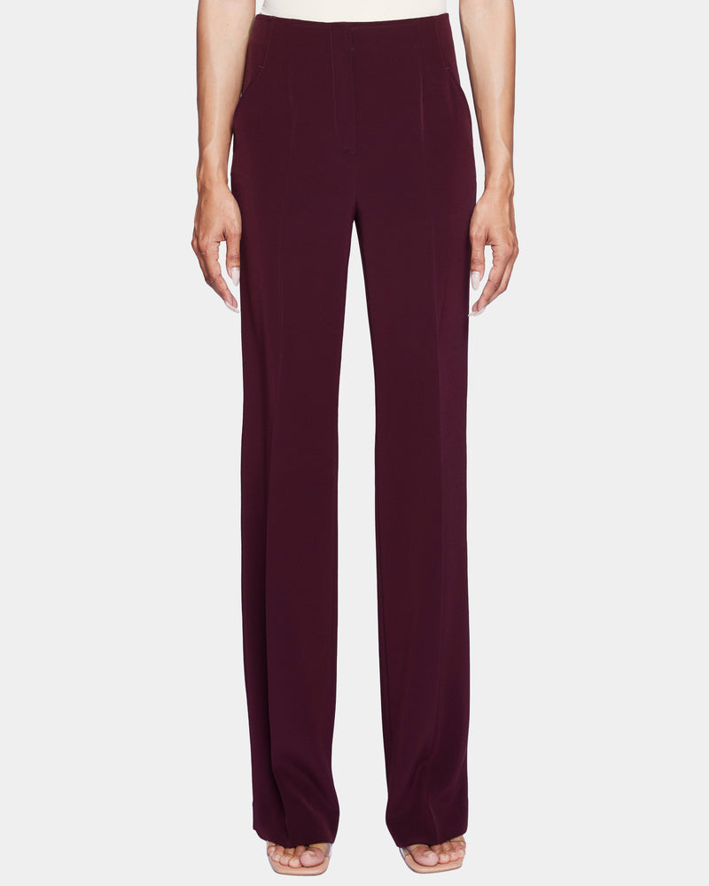 DELLA Staight Leg Pants with Slanted Pockets in Fluid Cady