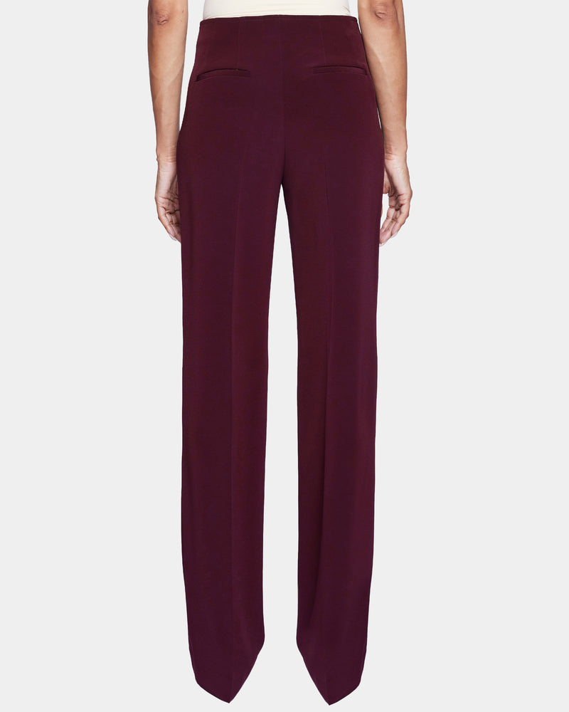 DELLA Staight Leg Pants with Slanted Pockets in Fluid Cady