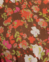 CARMA Sleeveless Midi Dress in Floral Crinkle Georgette