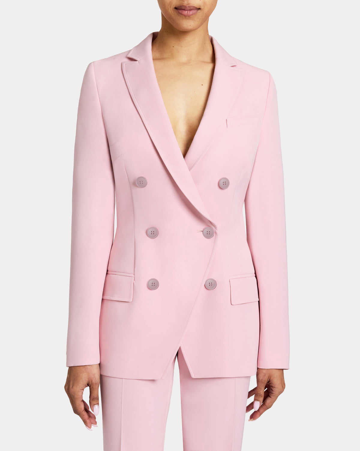 PACO Double Breasted Jacket in Soft Stretch Crepe – Santorelli