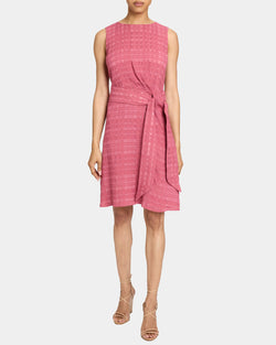 NADIA Sleeveless A-Line Short Dress in Laser Cut Linen Santorelli NADIA Sleeveless A-Line Short Dress in Laser Cut Linen Santorelli