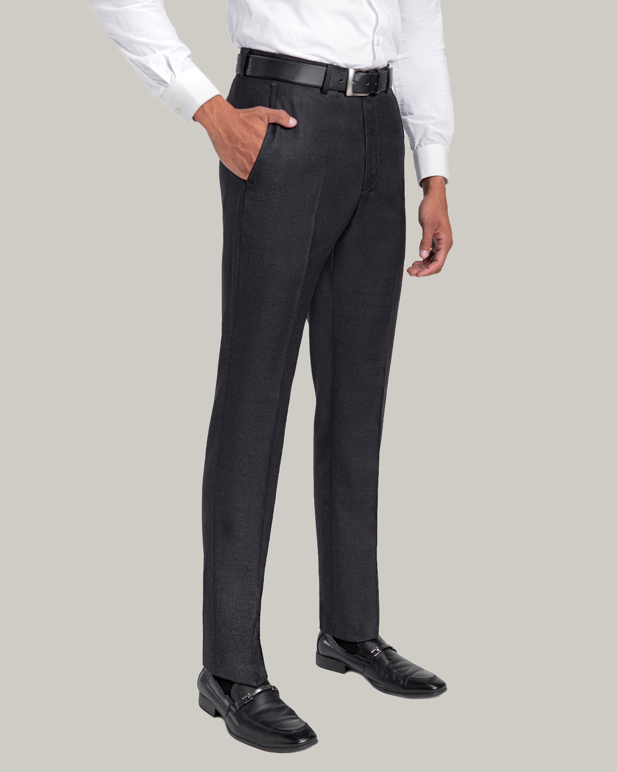 Santorelli Men's Dress Pants in Loro Piana Luxury Wool