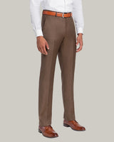 Tobacco, Flat Front Trouser, Loro Piana Wool Fabric, Made in Italy
