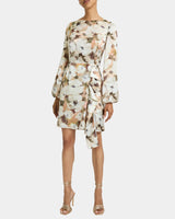 MALIA Long Sleeve Dress in Floral Georgette