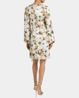 MALIA Long Sleeve Dress in Floral Georgette