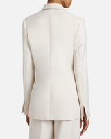 MIMI Double Button Open Flap Jacket in Soft Stretch Crepe