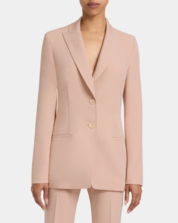 JUNO Double Button Jacket in Soft Stretch Crepe
