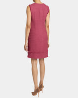 ARETHA Sleeveless Shift Tweed Dress