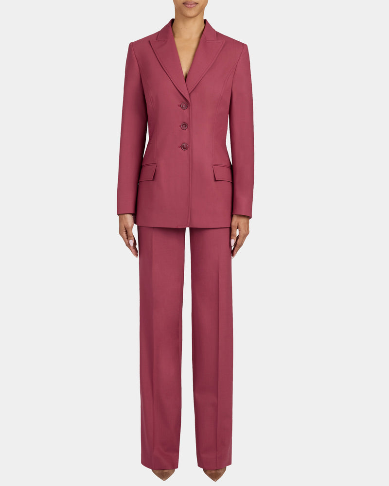 FREYA Three Button Jacket in Stretch Wool