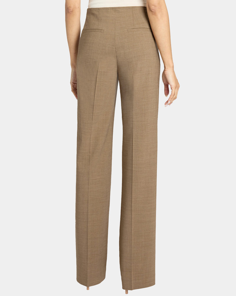 DELLA Straight Leg Pants in Stretch Wool