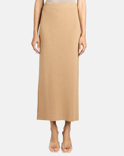 HALLE Midi Slim Cashmere Blend Knit Skirt