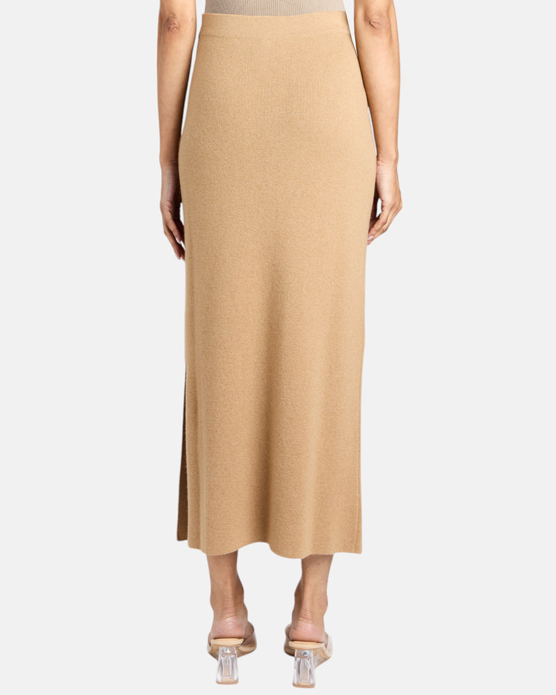 HALLE Midi Slim Cashmere Blend Knit Skirt