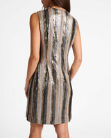 ARETHA Sleeveless Sequin Shift Dress