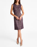 LAURA Sleeveless Sheath Dress in Lightweight Tweed