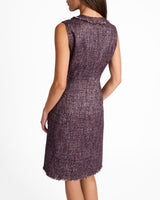 LAURA Sleeveless Sheath Dress in Lightweight Tweed