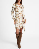 MALIA Long Sleeve Dress in Floral Georgette
