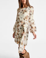 MALIA Long Sleeve Dress in Floral Georgette