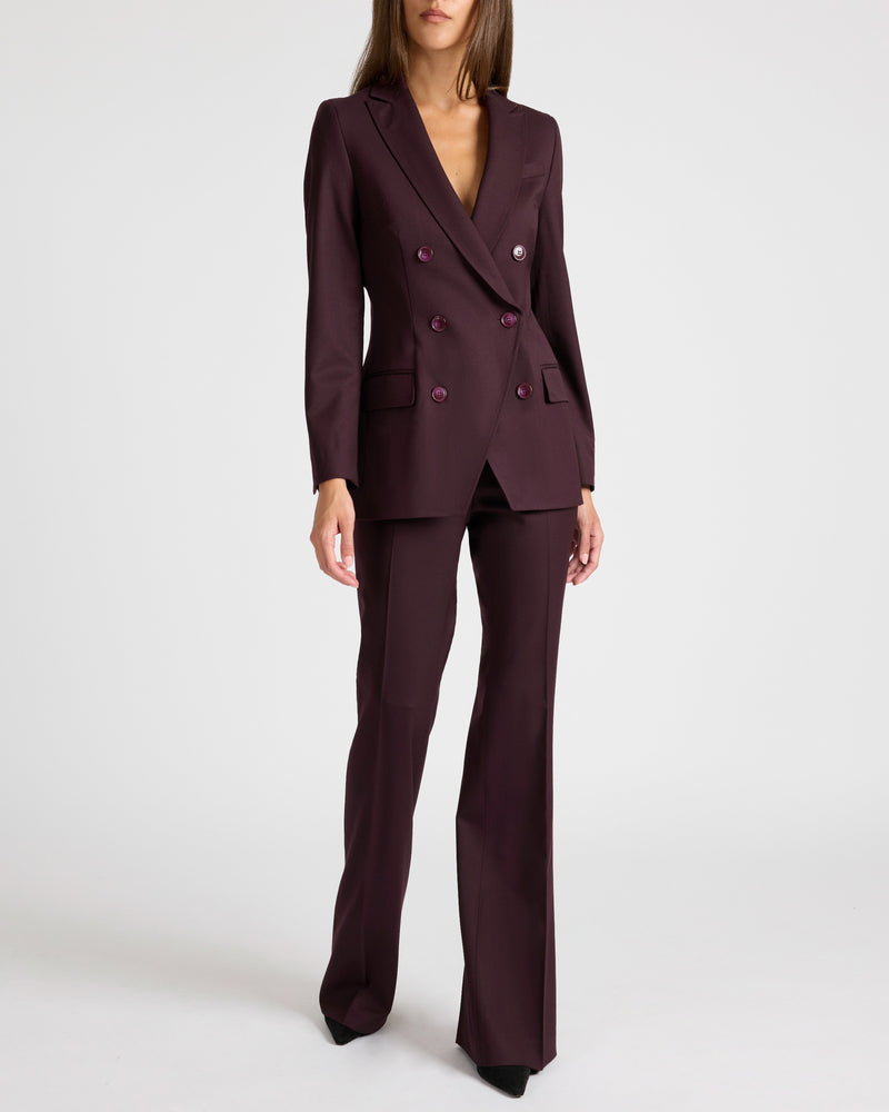 PACO Double-Breasted Six-Button Jacket in Wool Stretch.