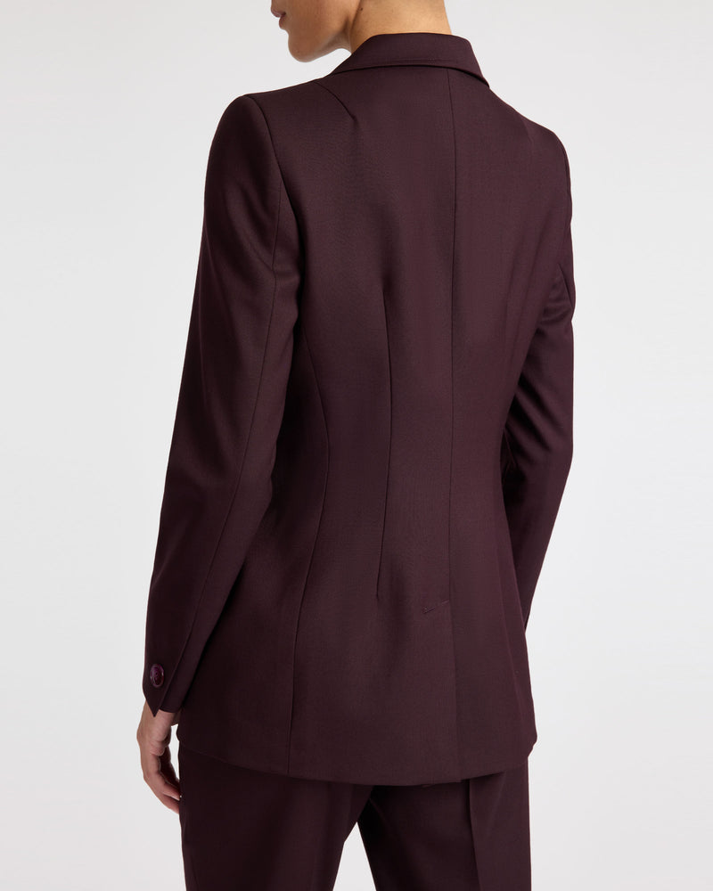 PACO Double-Breasted Six-Button Jacket in Wool Stretch.