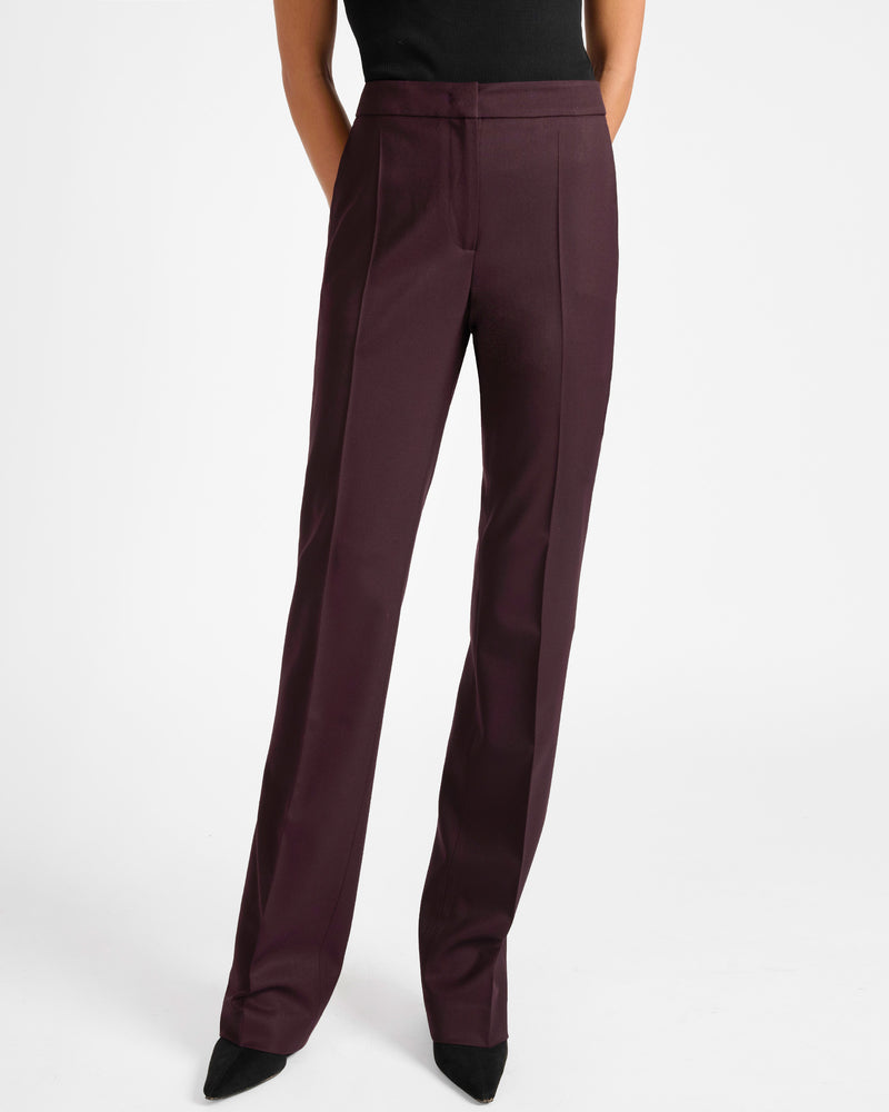 AMARA Straight Leg Pant in Virgin Wool Stretch.