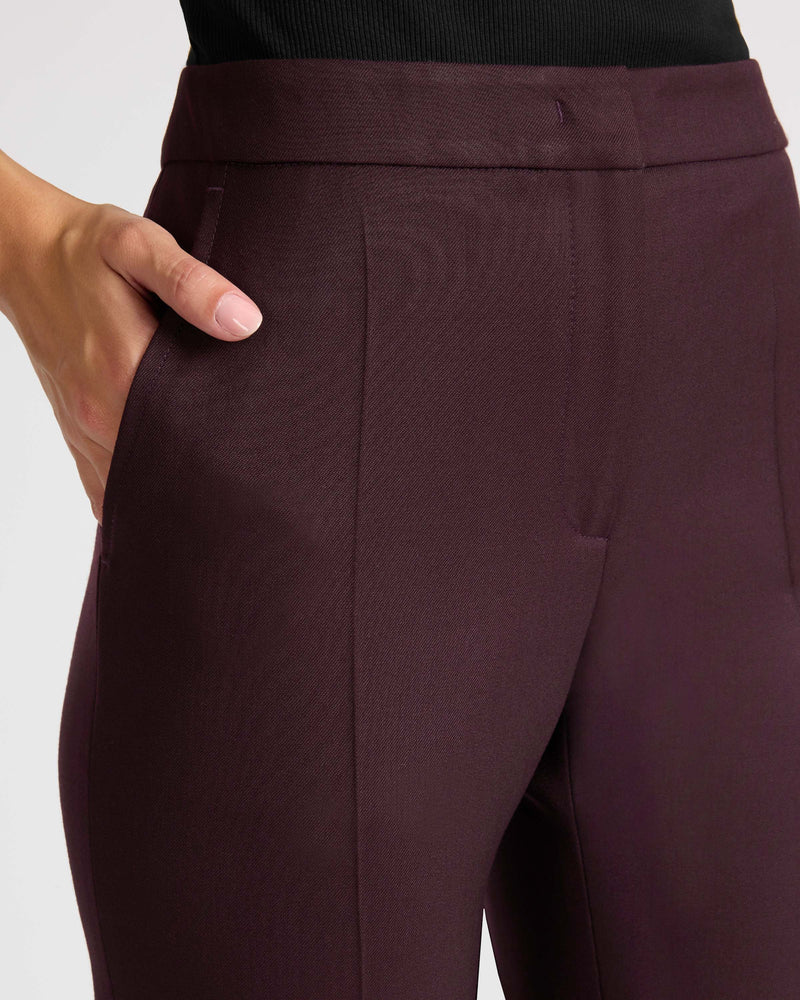 AMARA Straight Leg Pant in Virgin Wool Stretch.