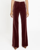 ELIZABETH Flared Leg Pant in Luxury Velvet