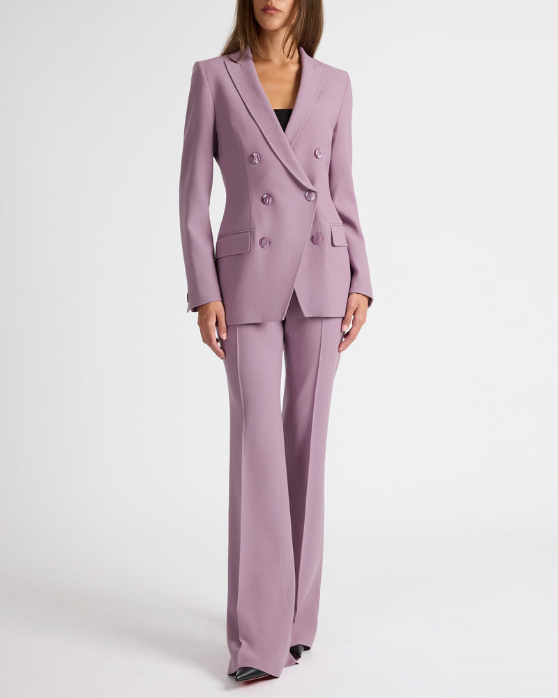 PACO Double-Breasted Six-Button Jacket in Wool Stretch.