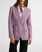 PACO Double-Breasted Six-Button Jacket in Wool Stretch.