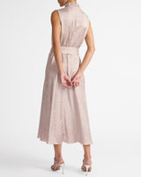 NIRVA Sleeveless Dress in Tonal Floral Jacquard