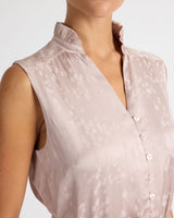 NIRVA Sleeveless Dress in Tonal Floral Jacquard