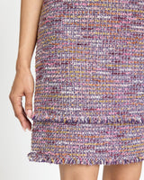 MELANIA Short Sleeve Shift Dress in Luxury Tweed