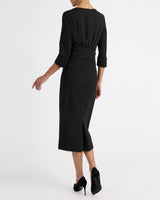 TRINITY Midi Sheath Dress in Viscose Blend Stretch Punto Milano