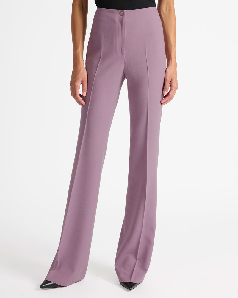 ELIZABETH Flared Leg Pant in Virgin Wool Stretch