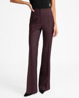ELIZABETH Flared Leg Pant in Virgin Wool Stretch